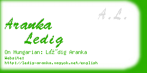 aranka ledig business card